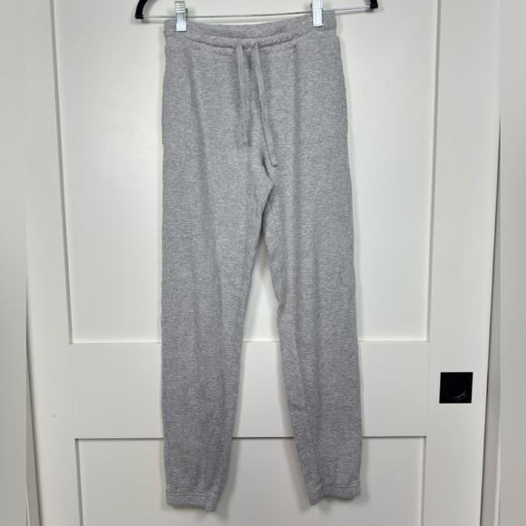 TNA Grey Waffle Cotton Blend Sweatpants Joggers Size XS - Picture 2 of 9